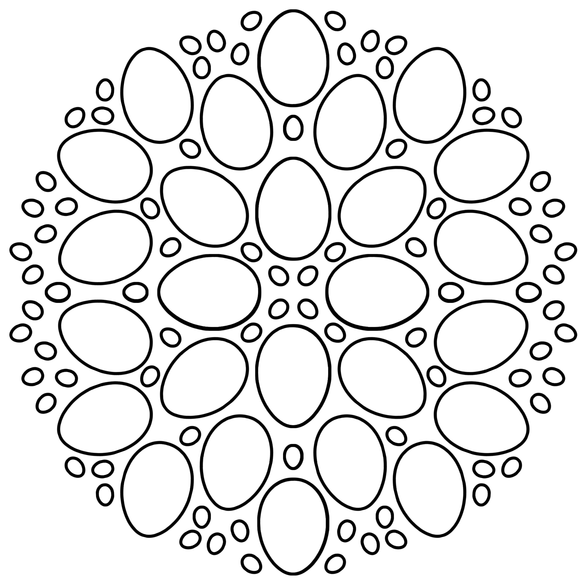 Cindy deRosier: My Creative Life: Easter Egg and Jelly Bean Mandala  Coloring Page
