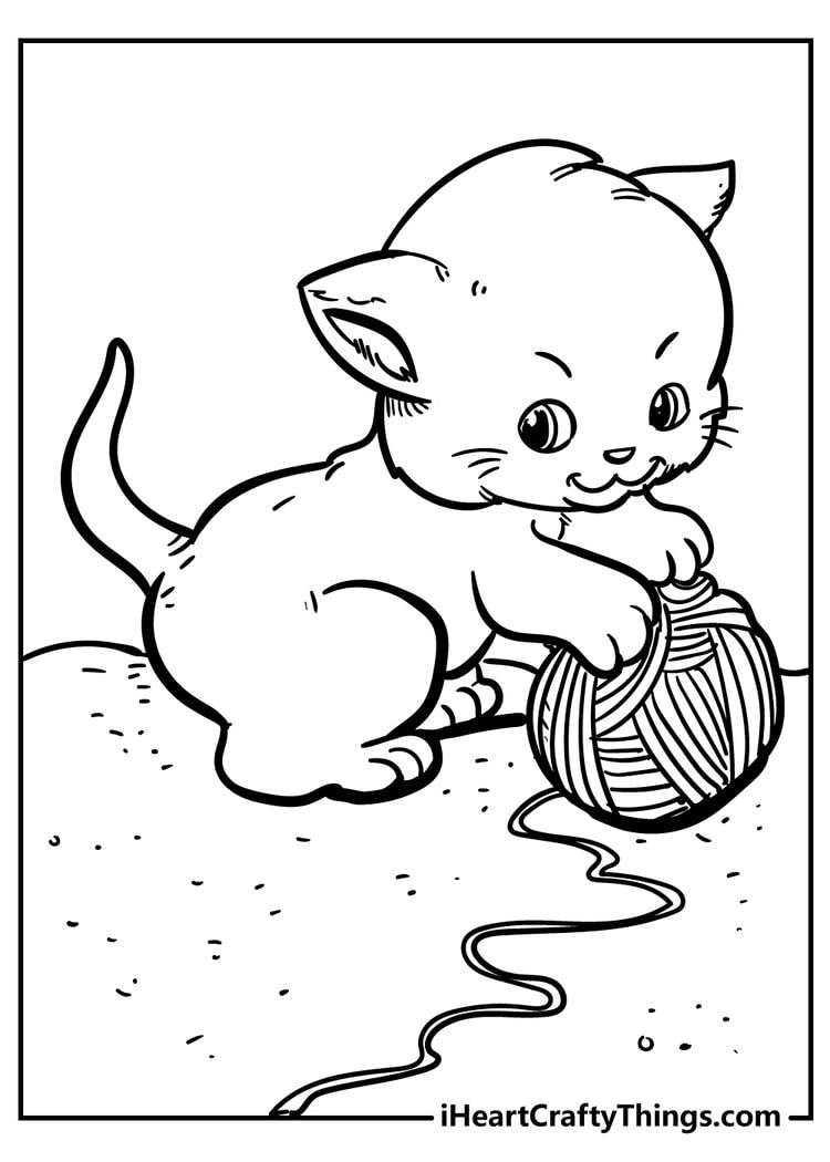 Cute Cat Coloring Pages - 100% Unique And Extra Cute (2023)