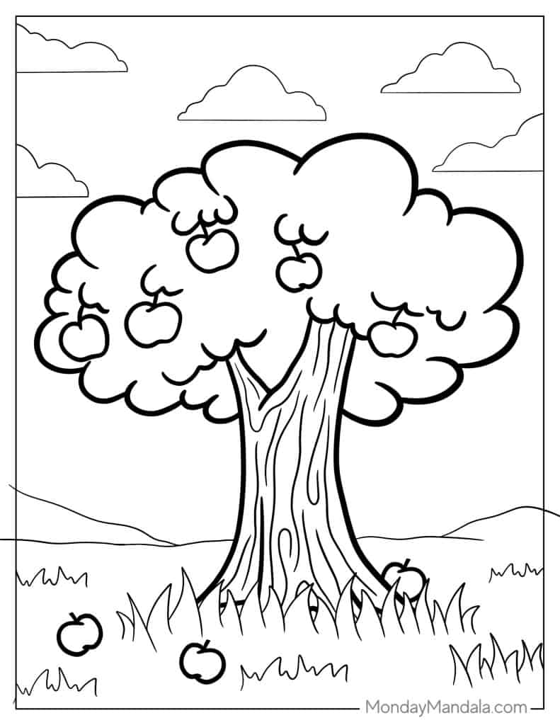 38 Tree Coloring Pages (Free PDF Printables)