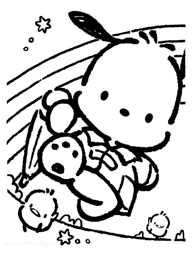 Pochacco Coloring Pages | Coloring Books at Retro Reprints - The world's  largest coloring book archive!