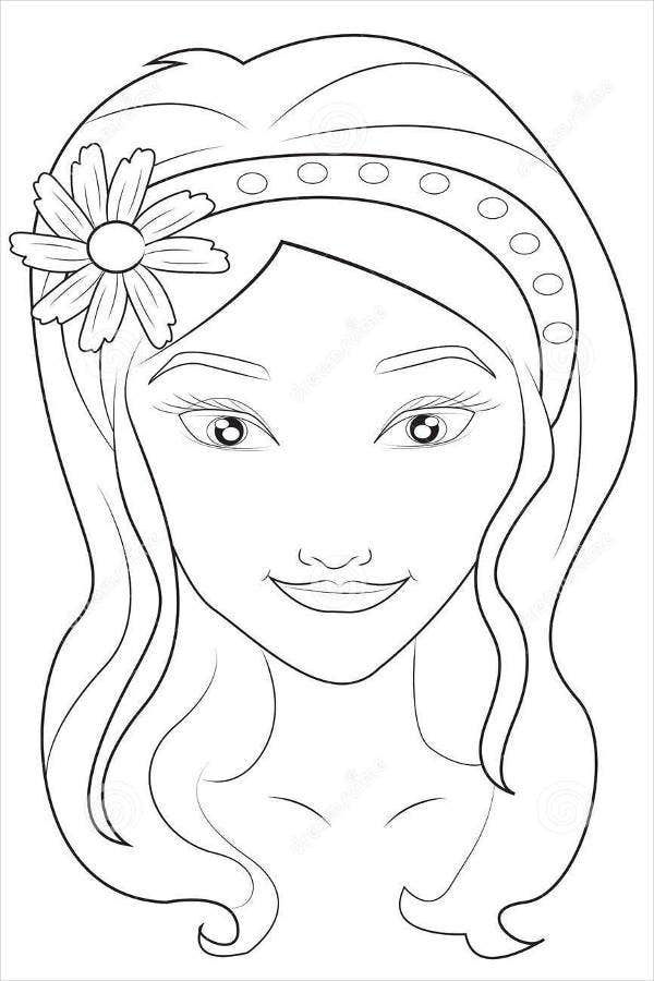9+ Face Coloring Pages - JPG, AI Illustrator Download