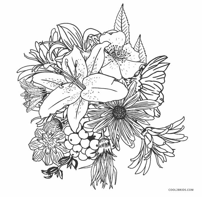 Flowers to Color and Print - Free Printable Flower Coloring Pages - all  crafty things