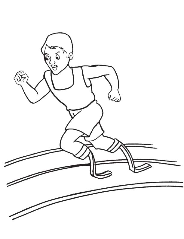 Amputee with leg prosthetic running | Download Free Amputee with leg  prosthetic running for kids | Best Coloring Pages
