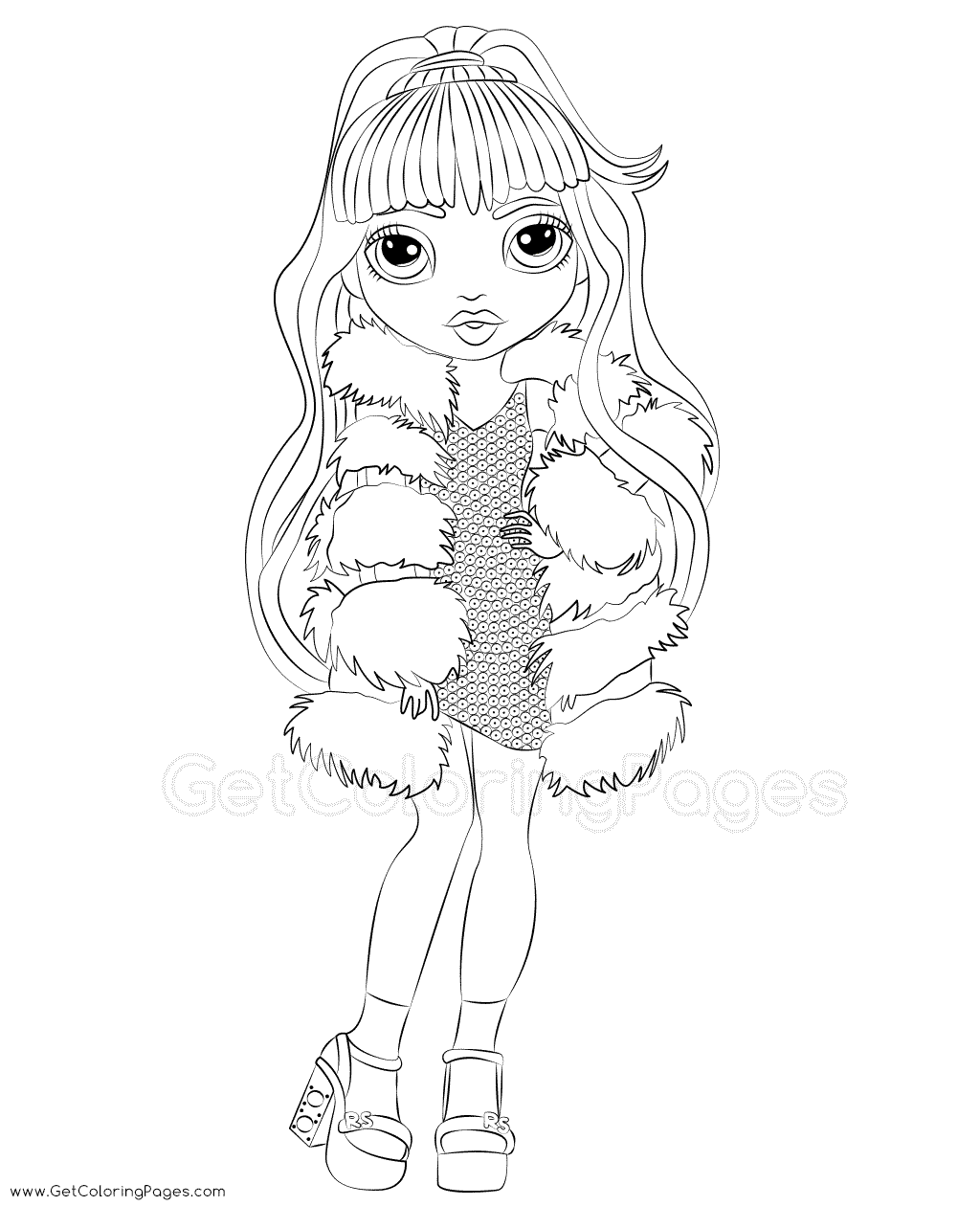 Rainbow High Violet Willow Coloring - Get Coloring Pages