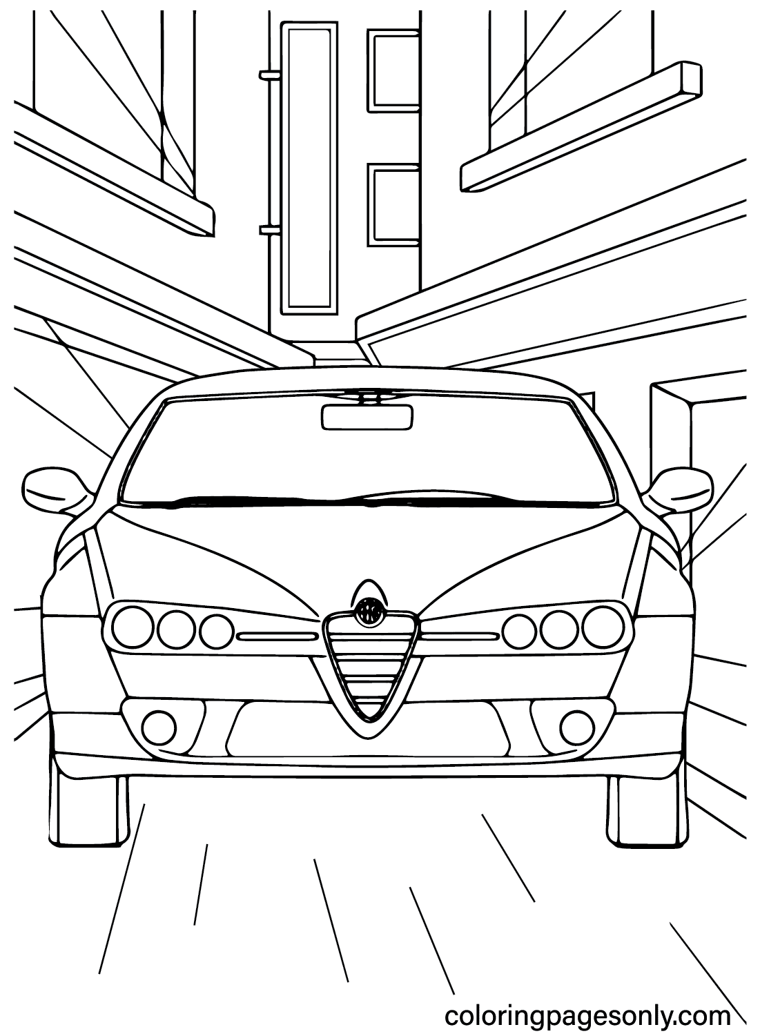 Alfa Romeo Brera Coloring Page - Free ...