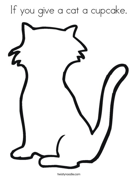 cat a cupcake Coloring Page ...