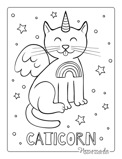 Free Cat Coloring Pages for Kids & Adults