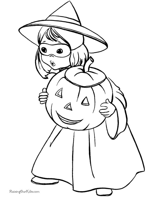 witch and ghost Colouring Pages