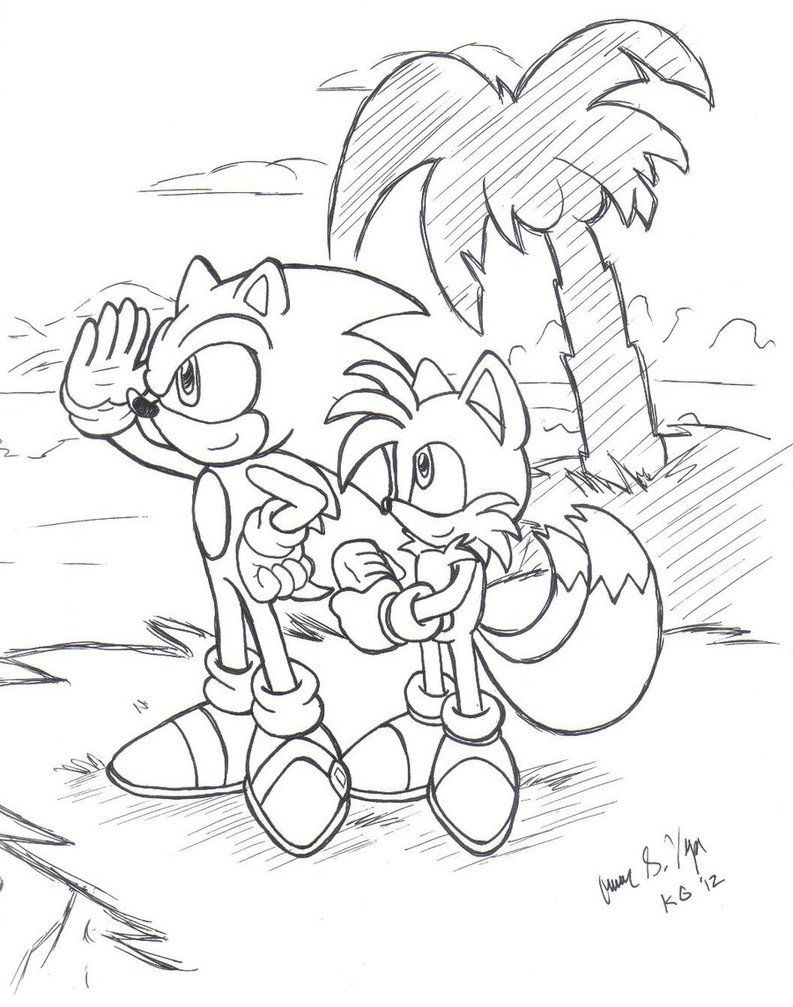 Sonic Coloring Pages Tails. sonic tails coloring pages sonic and ...