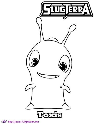 Free Coloring Page Featuring Toxis from Slugterra | SKGaleana