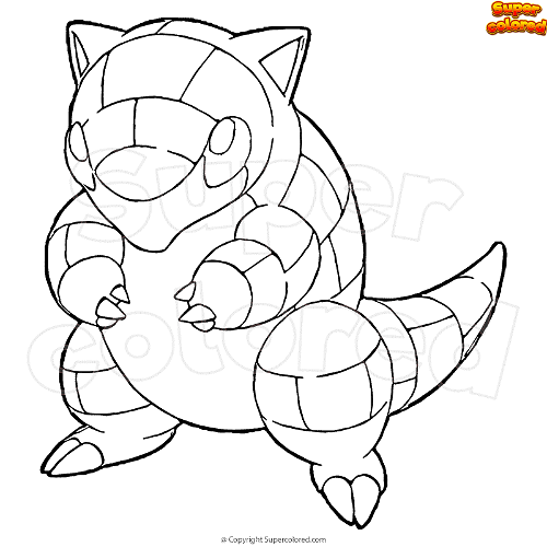 Coloring page Pokemon Sandshrew ...