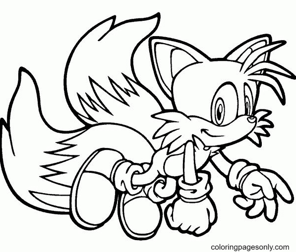 Tails is Flying Coloring Pages - Tails Coloring Pages - Coloring Pages For  Kids And Adults