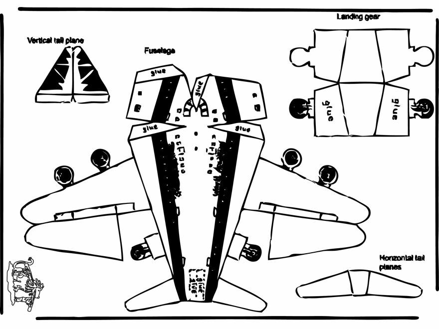 Paper Plane Colouring Pages | Paper crafts, Free coloring pages, Coloring  pages