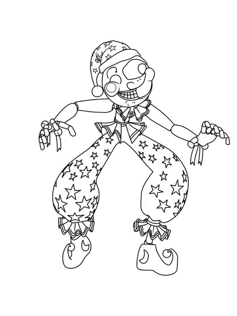 Moondrop Fnaf coloring pages