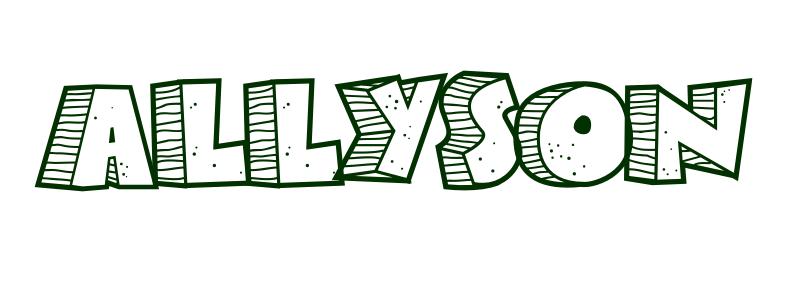 Coloring Page First Name Allyson ...