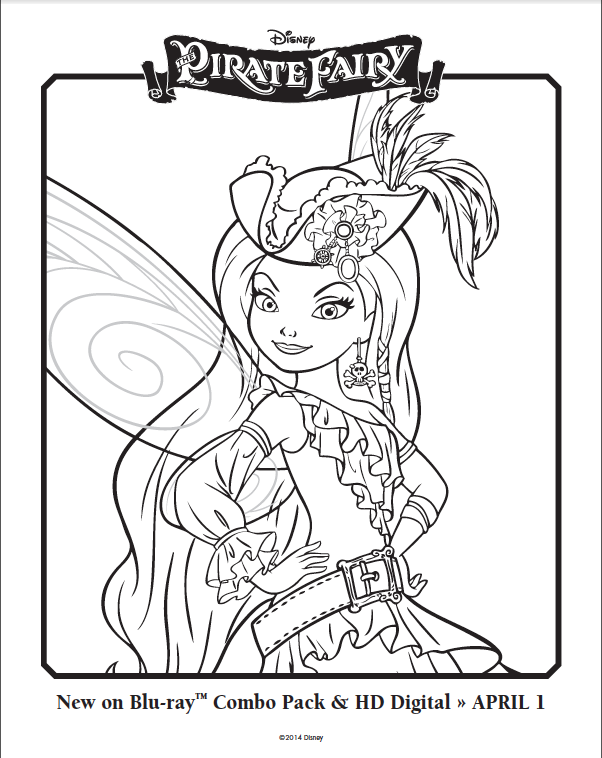 Free Silvermist The Pirate Fairy Coloring Sheet