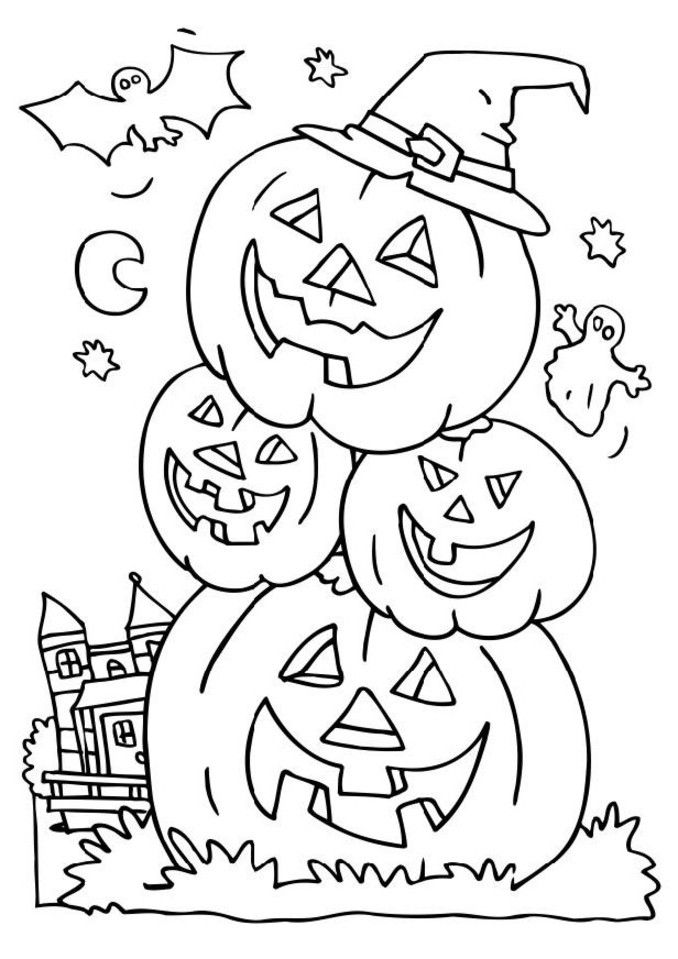 Difficult Halloween Coloring Pages - Printable Free Coloring Pages