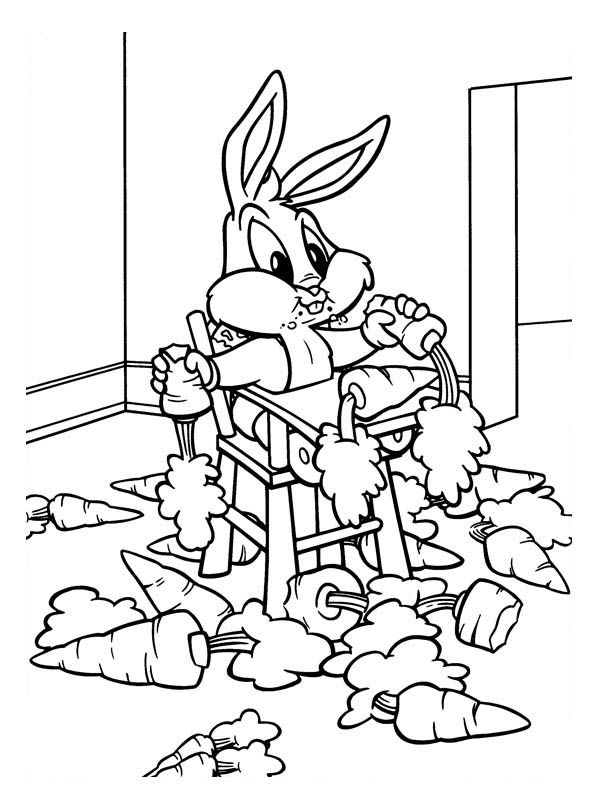 Baby Tweety and Flowers in Baby Looney Tunes Coloring Page | Kids ...
