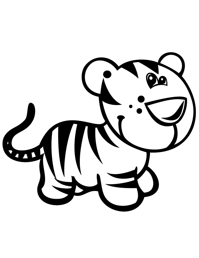 Baby Tiger Cub Coloring Pages For Kids #gdN : Printable Lions and ...