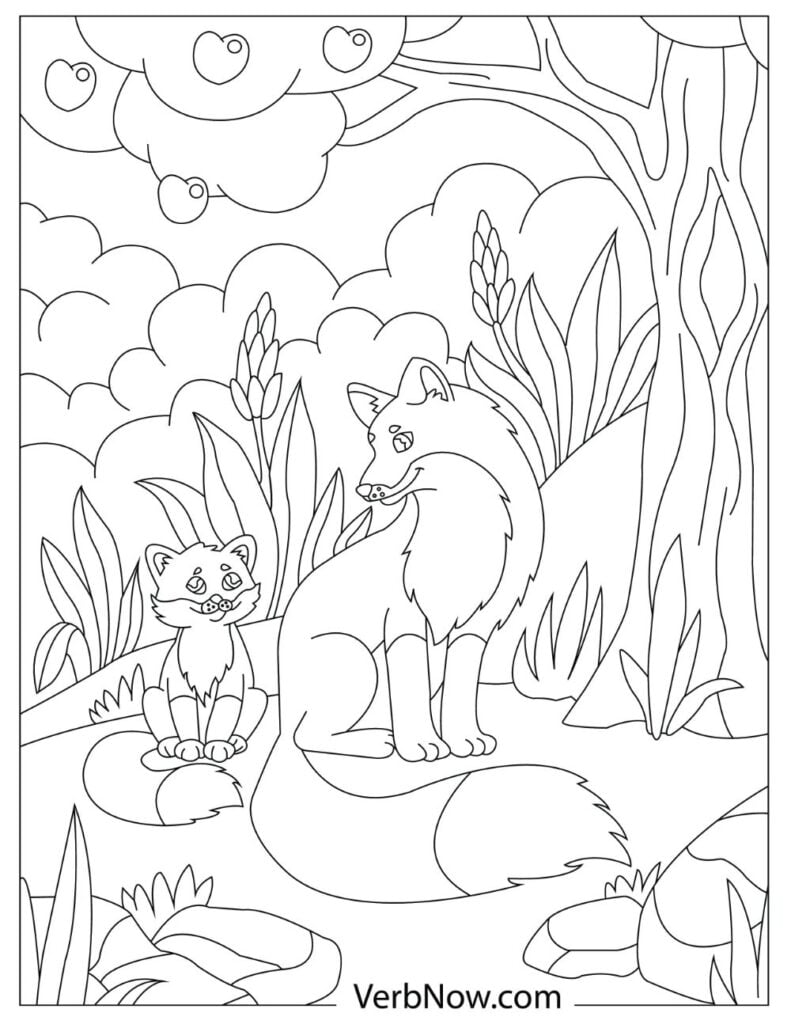 Free FOX Coloring Pages for Download (Printable PDF) - VerbNow