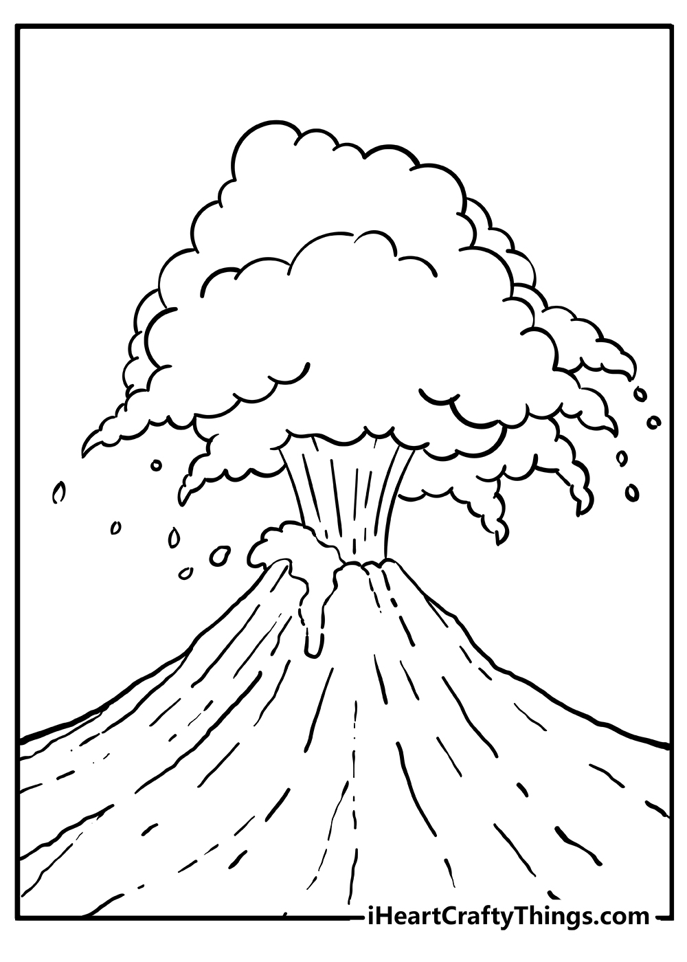 Printable Volcano Coloring Pages (Updated 2023)