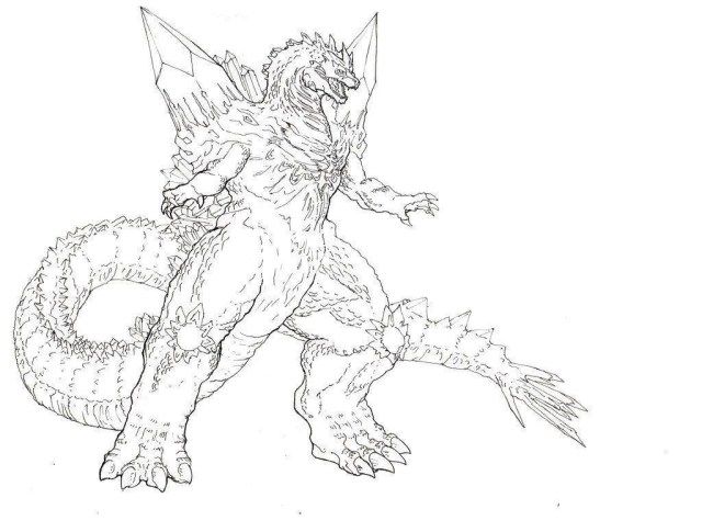 30+ Wonderful Photo Of Godzilla Coloring Pages | King Ghidorah Godzilla Coloring  Pages