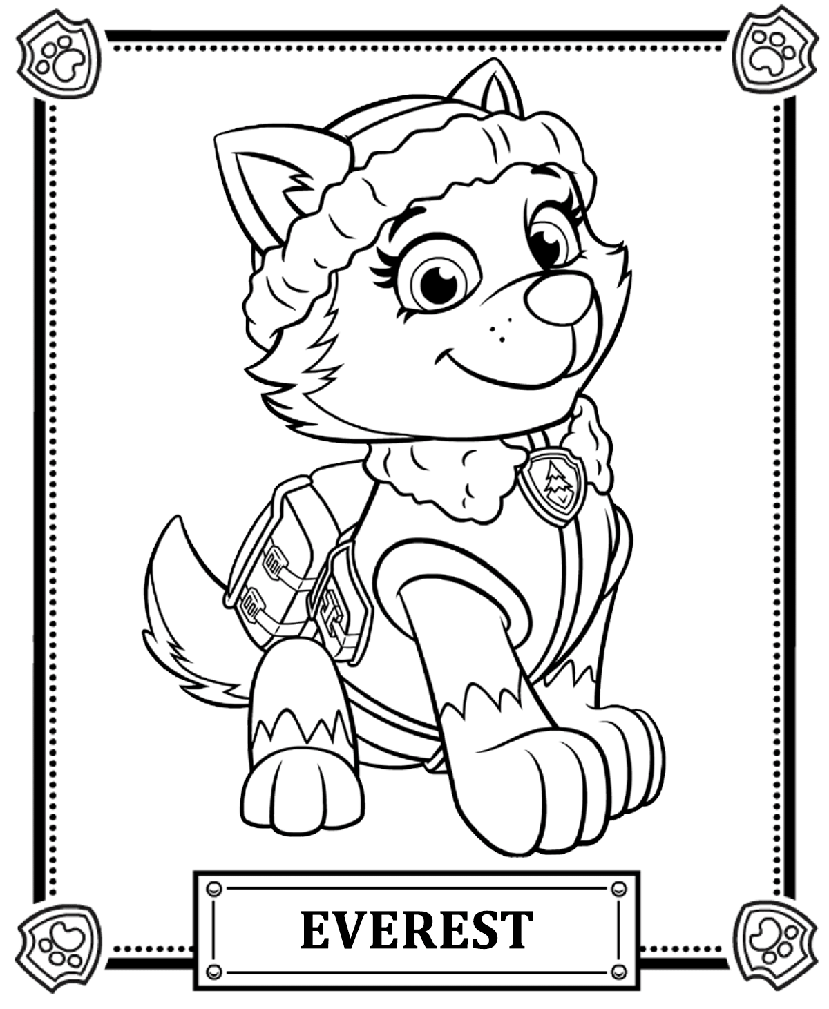 Free Printable Paw Patrol Coloring Pages For Kids