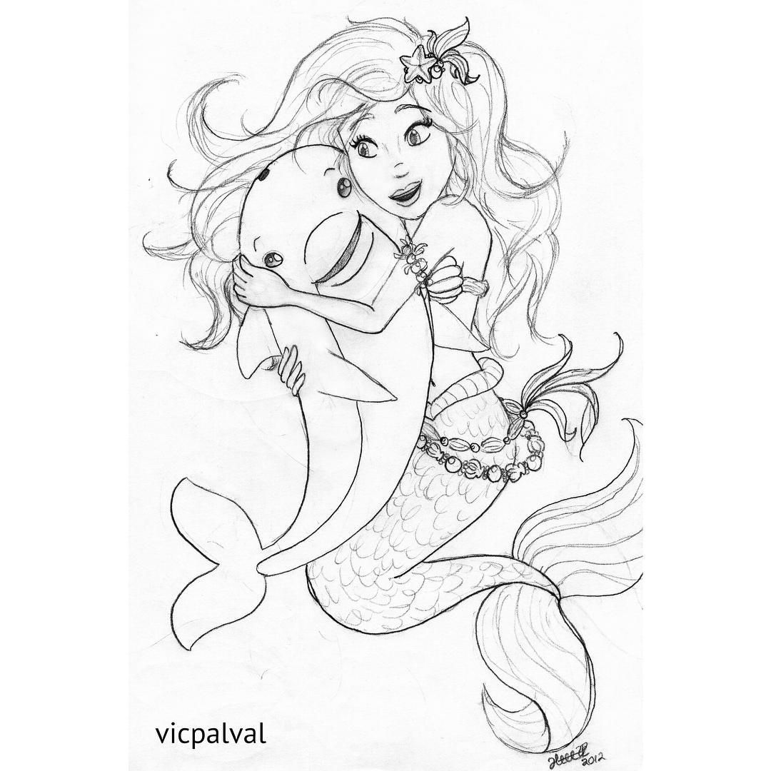 Vic on Instagram: “#mermaid #dolphin #characterdesign #sketch #drawing  #lineart” | Mermaid sketch, Dolphin painting, Character design