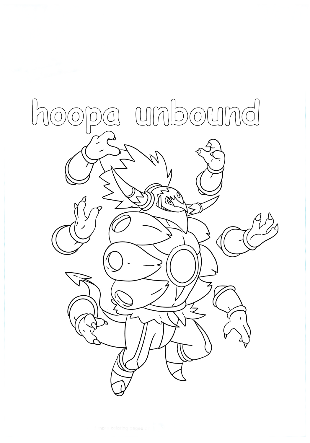Hoopa Unbound Coloring Page - Free Printable Coloring Pages for Kids
