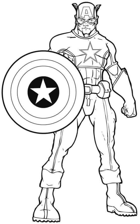 30 Printable Captain America Coloring Pages