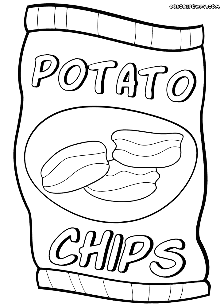 Chips coloring pages | Coloring pages to download and print