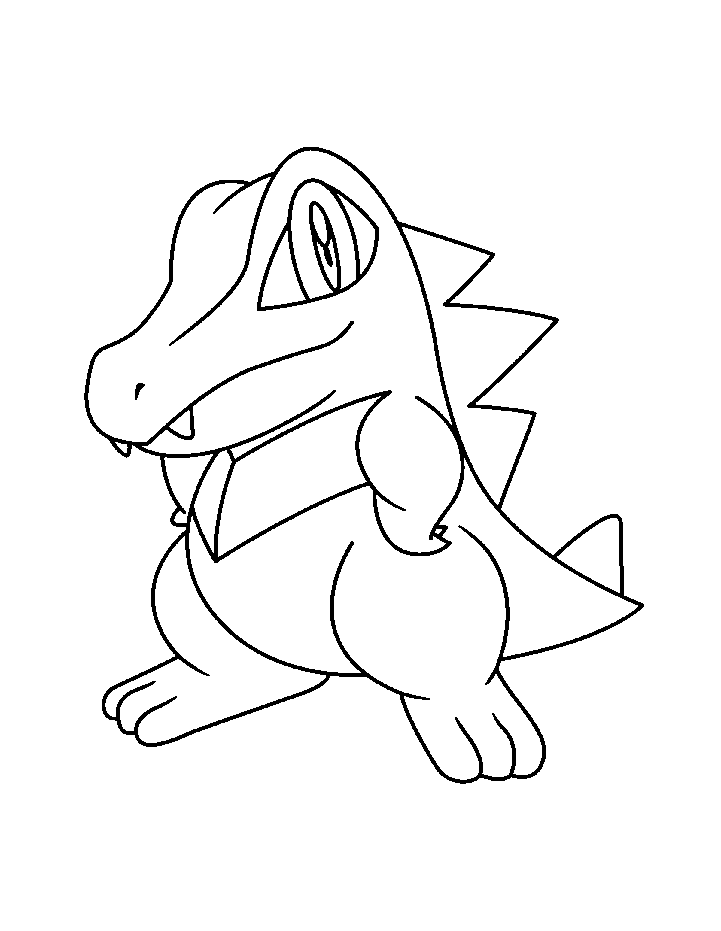 Totodile coloring page - Free Coloring Library