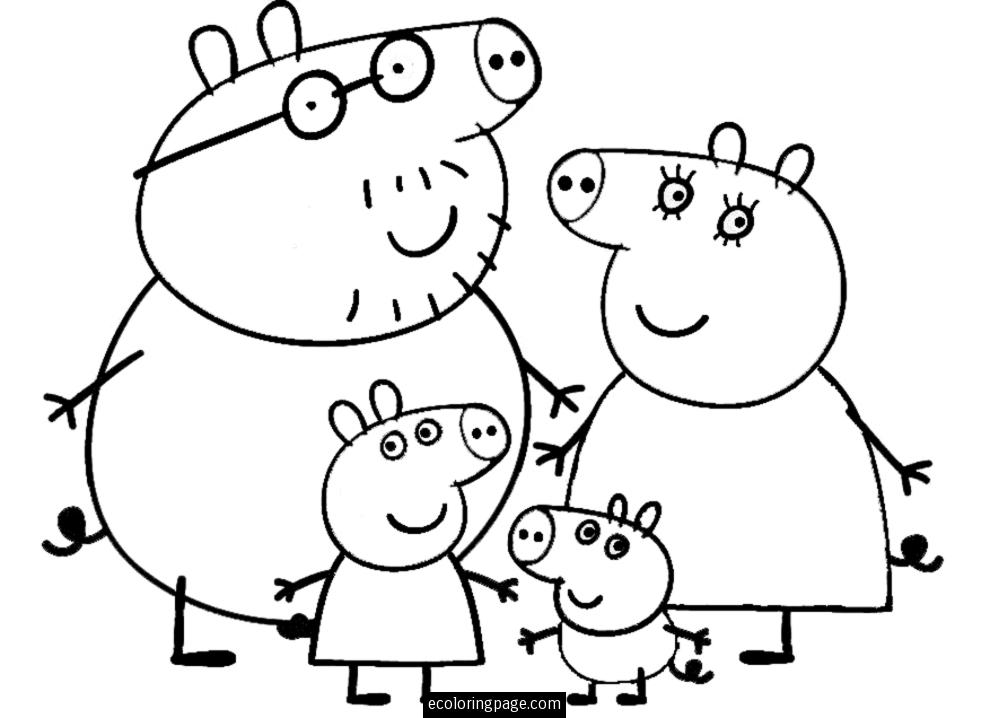 Drawings Peppa Pig (Cartoons) – Printable coloring pages