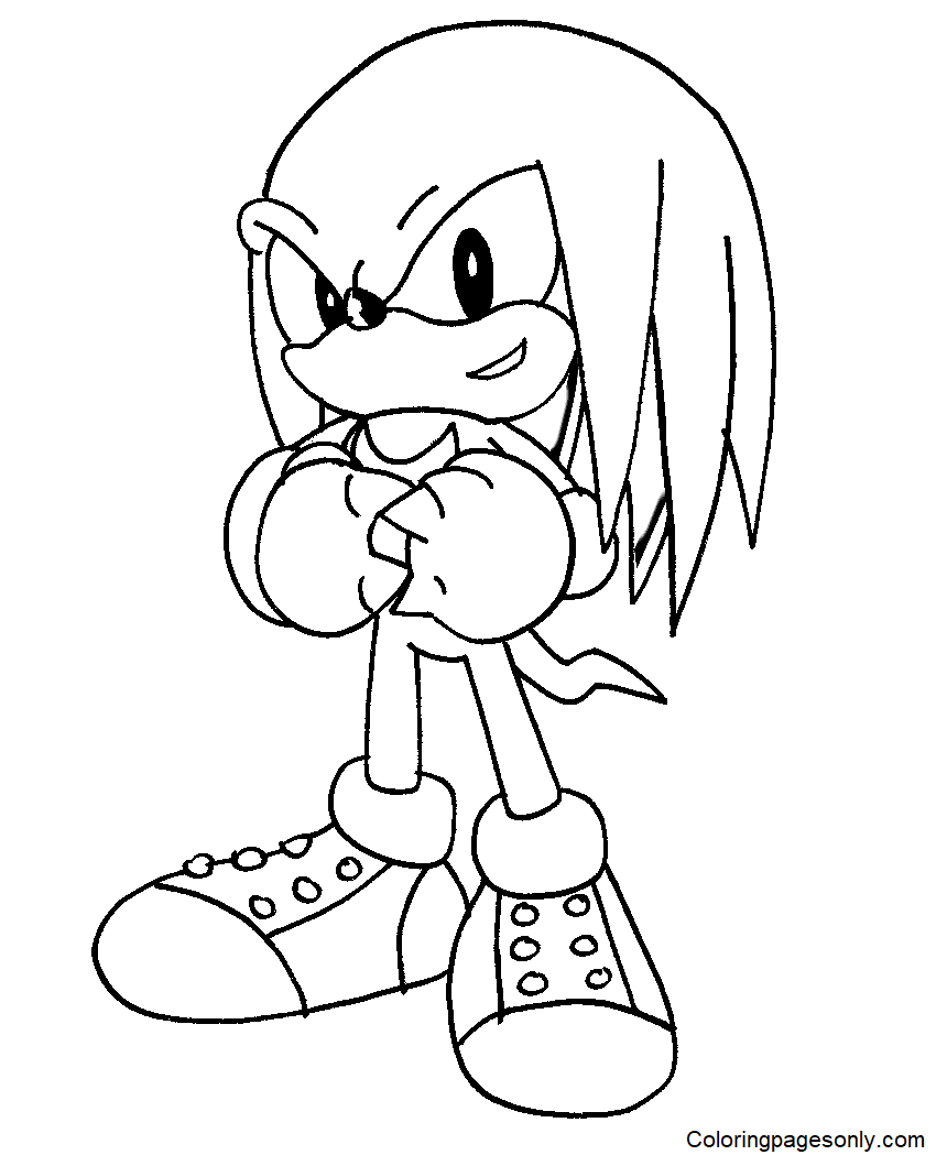 Free Knuckles Coloring Pages - Knuckles Coloring Pages - Coloring Pages For  Kids And Adults