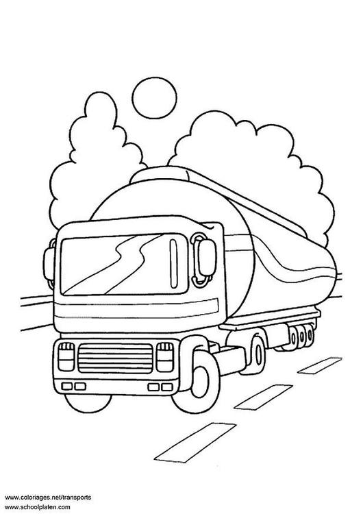 Coloring Page tank lorry - free printable coloring pages - Img 3085