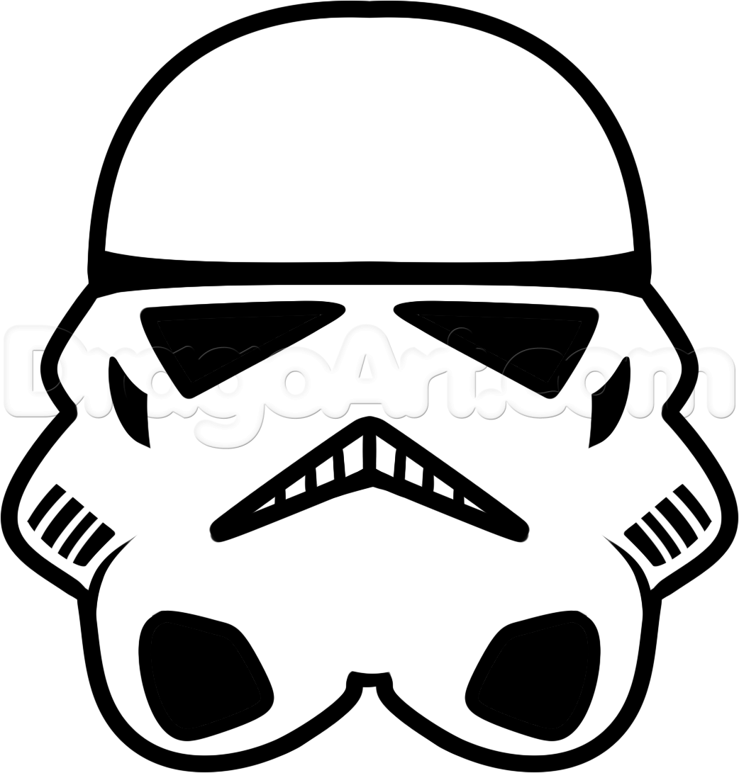 stormtrooper helmet drawing easy - Clip Art Library