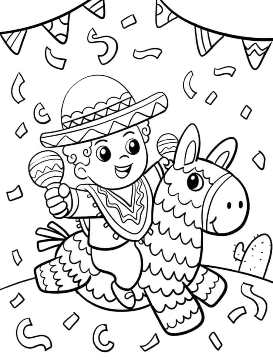 Cinco de Mayo coloring page - Free printable