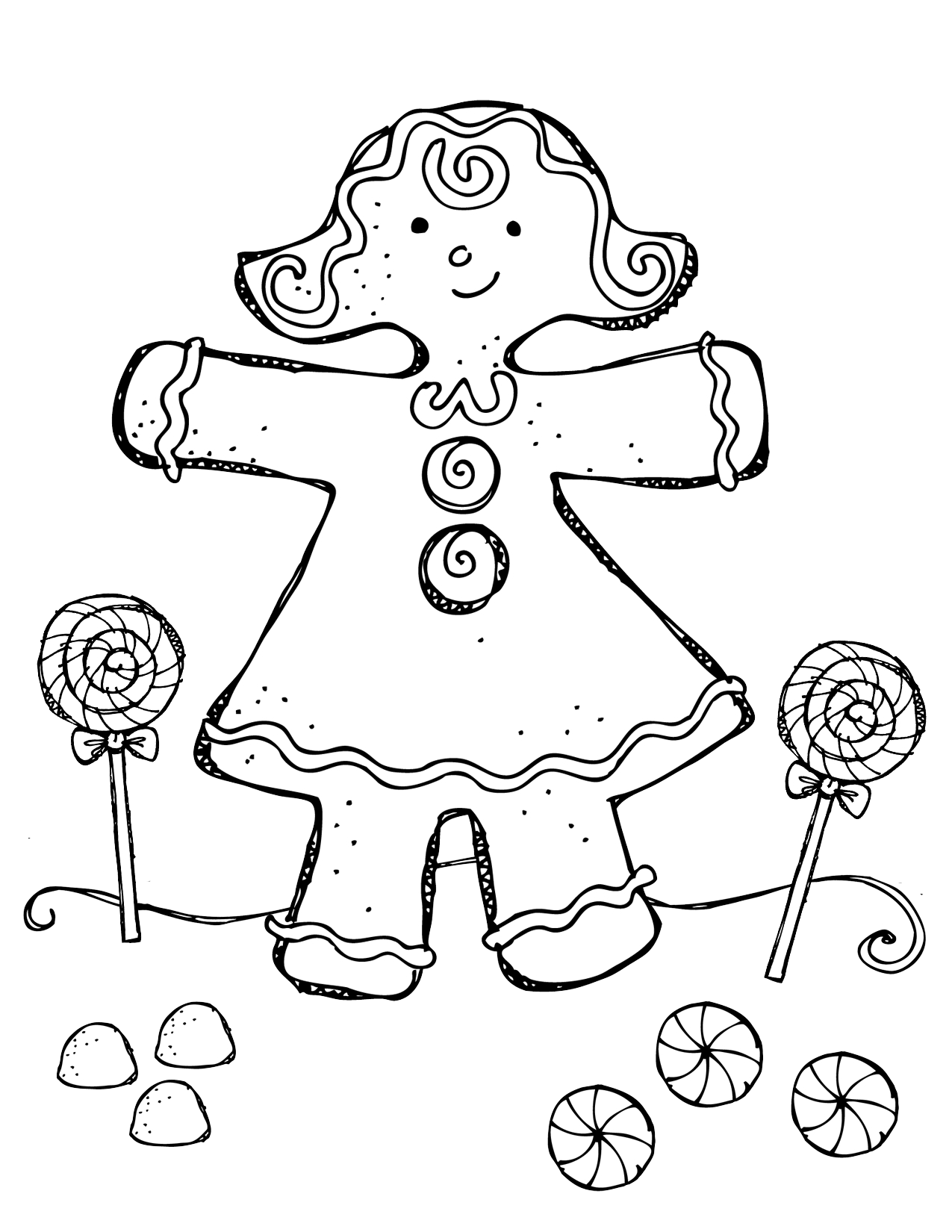 Gingerbread Boy Printable Coloring Pages: Gingerbread Man Coloring ...