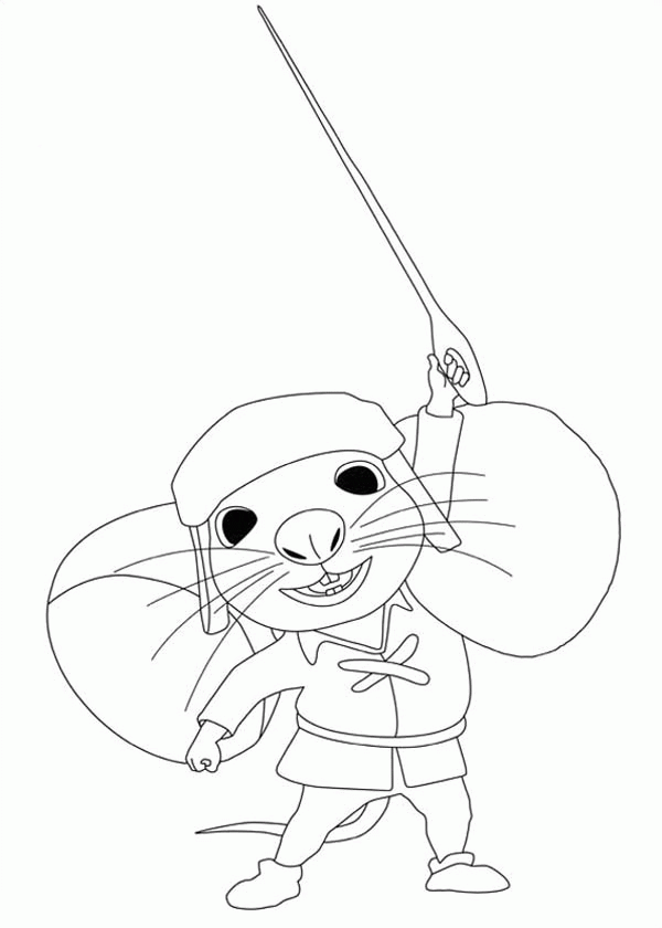 Cute Little Hero Despereaux Tilling Coloring Pages: Cute Little ...