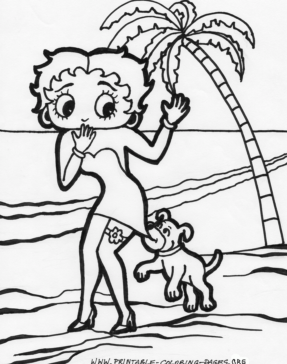 Betty boop coloring pages to download and print for free