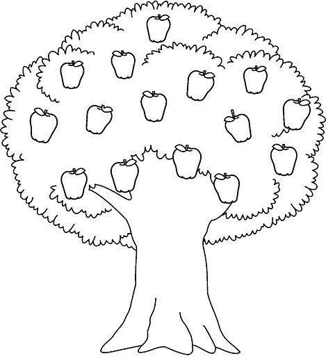 Free Printable Apple Tree Coloring Pages #3 | Tree coloring page, Apple  coloring pages, Coloring pages