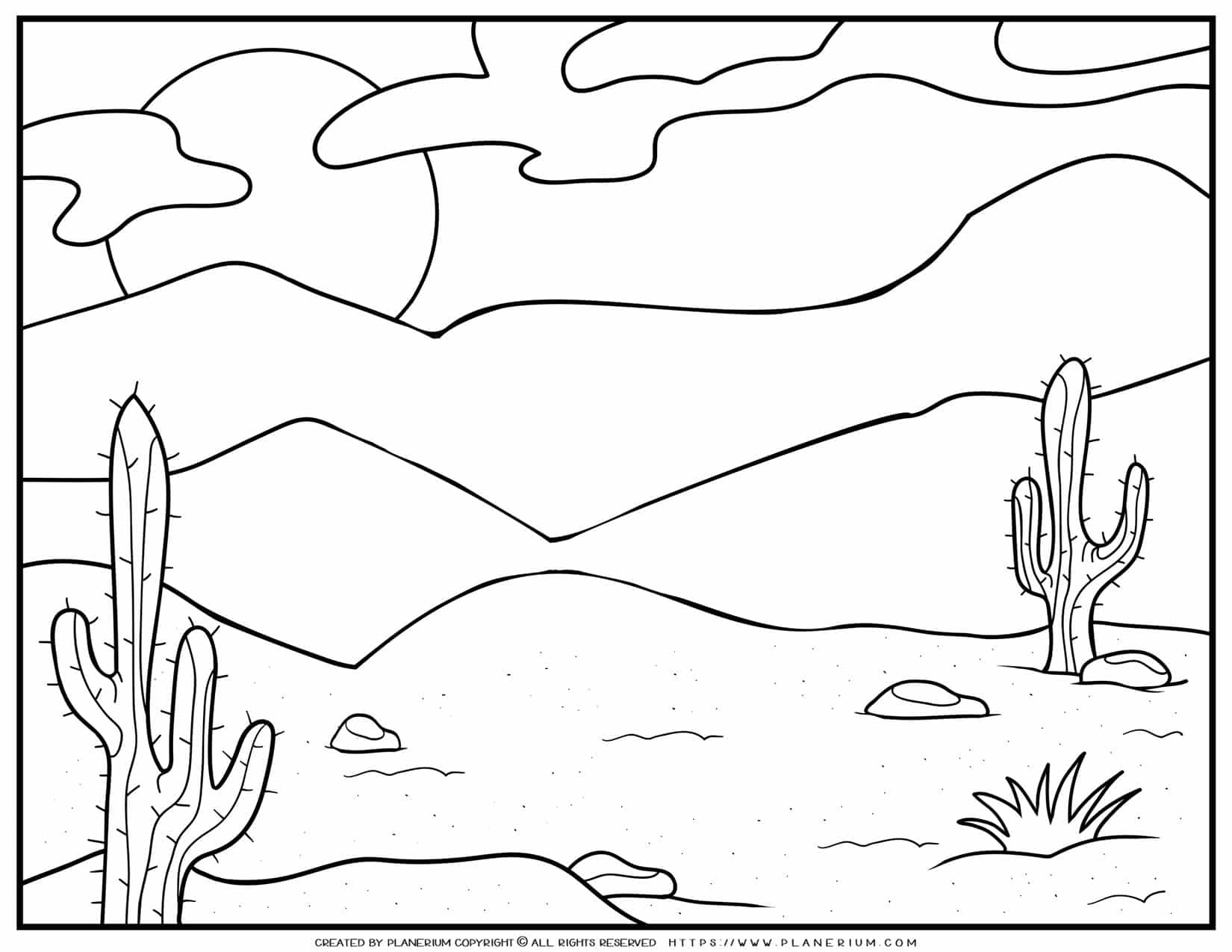 Desert Coloring Page | Planerium