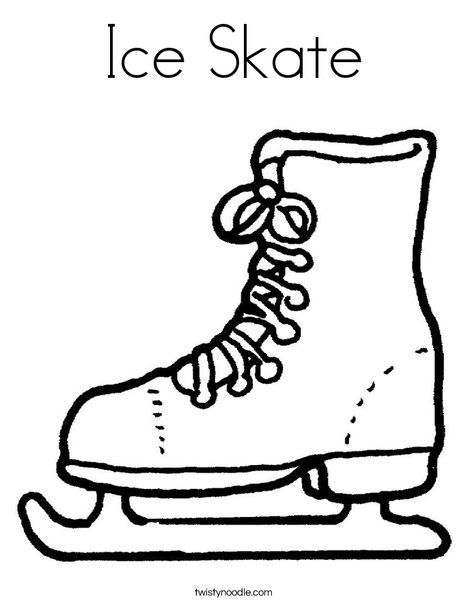 Ice Skate Coloring Page | Winter sports crafts, Coloring pages winter, Ice  skating