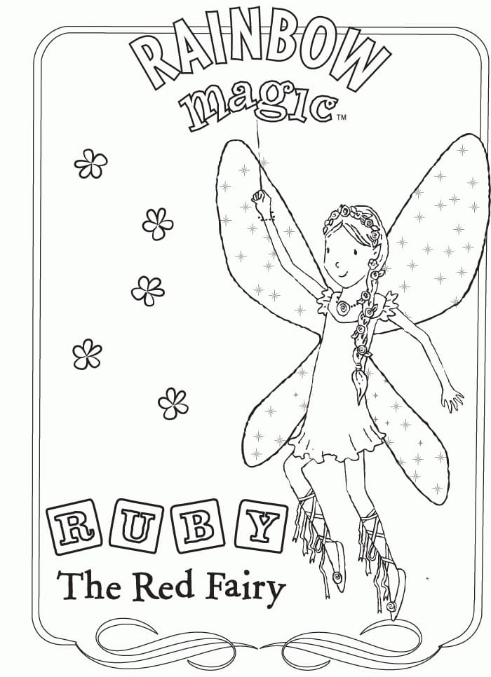 Ruby The Red Fairy Coloring Page - Free Printable Coloring Pages for Kids
