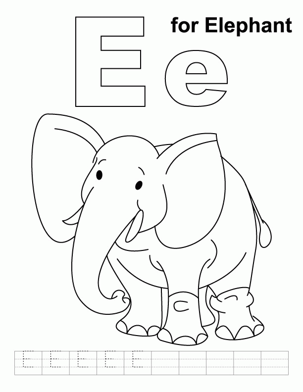 The Letter E Coloring Pages - Coloring Page