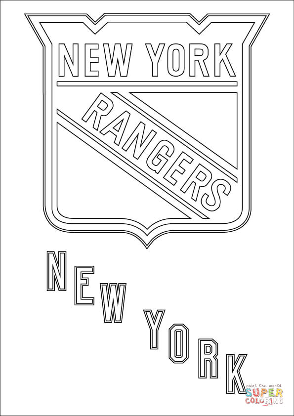 New York Rangers Logo coloring page | Free Printable Coloring Pages