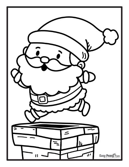 Printable Santa Coloring Pages - Lots of Free Sheets - Easy Peasy and Fun