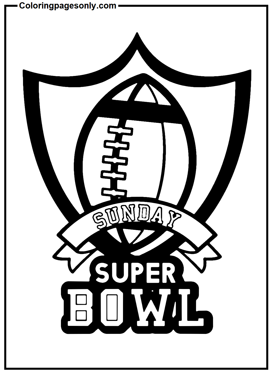 Super Bowl Picture Coloring Page - Free ...