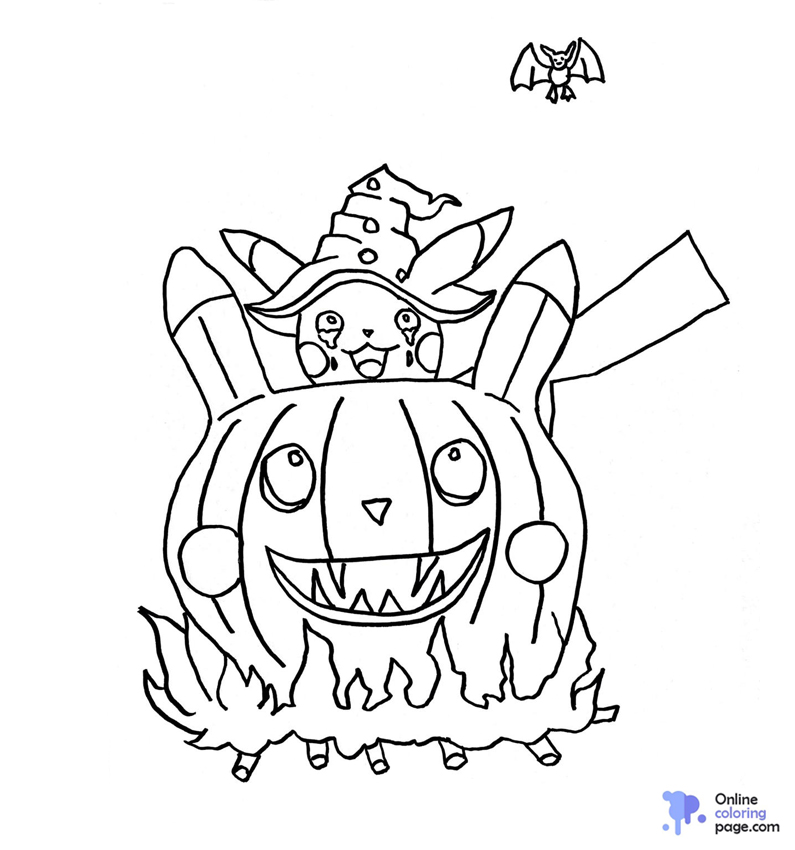 Halloween Pokemon Coloring Pages ...