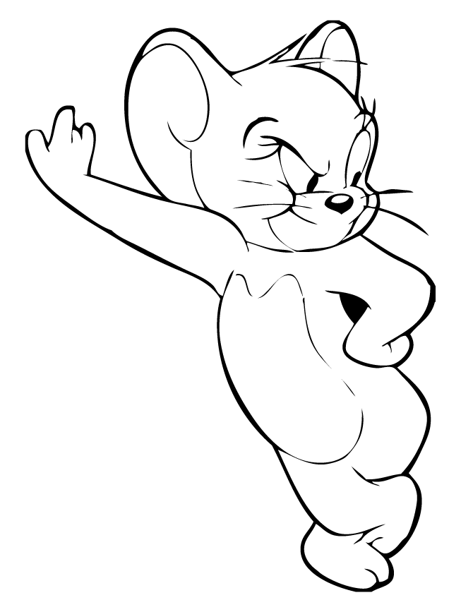 cool jerry Colouring Pages